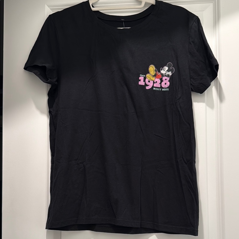 Disney Black Polo T-Shirt Fitted Short Sleeve